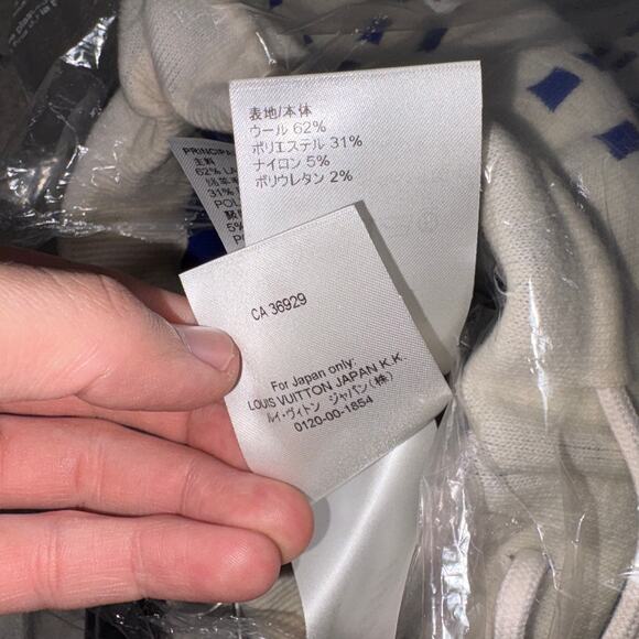 LOUIS VUITTON Casual Shorts Blue Blue and white wool oversize Bermudas SZ XS - Picture 10 of 11